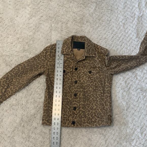 Lucky Brand Tomboy Trucker Leopard Print Jacket Denim Animal Print XS Women’s - Picture 6 of 6